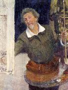 Ilya Yefimovich Repin, Self-portrait at work
